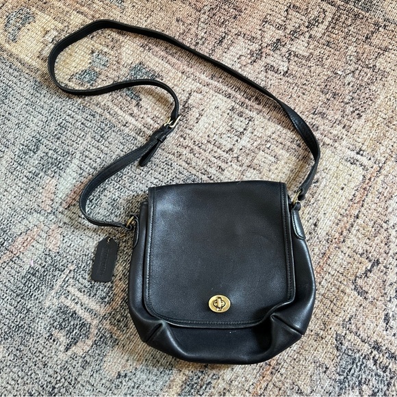 Vintage Coach Black Companion Crossbody Bag - Picture 1 of 4
